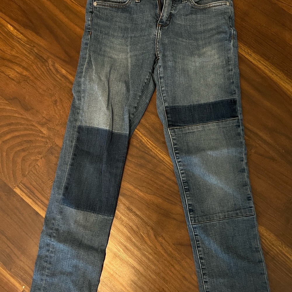 Woman’s Blue Jeans with Patchwork